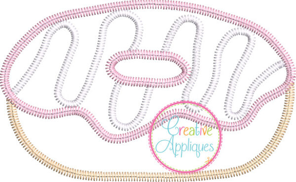 Zigzag Stitch Doughnut Icing Applique - Image 2