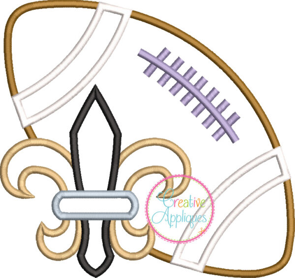 Fleur De Lis Football Applique - Image 2