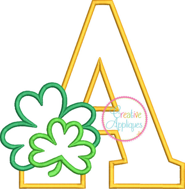 Alphabet with Shamrocks Applique - Image 3