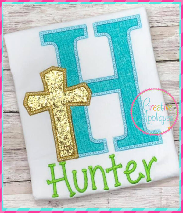 Cross Alphabet Applique