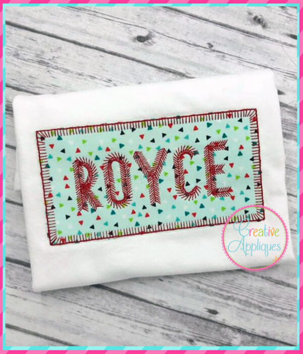 Blanket Stitch Rectangle Applique Frame