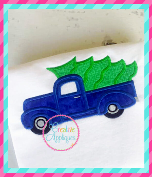 Antique Vintage Truck Tree Applique - Image 5