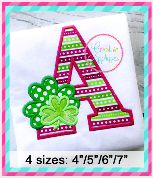 Alphabet with Shamrocks Applique - Image 6