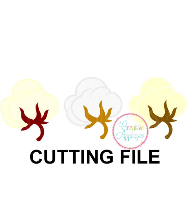 Cotton Boll Trio Cutting File SVG DXF EPS