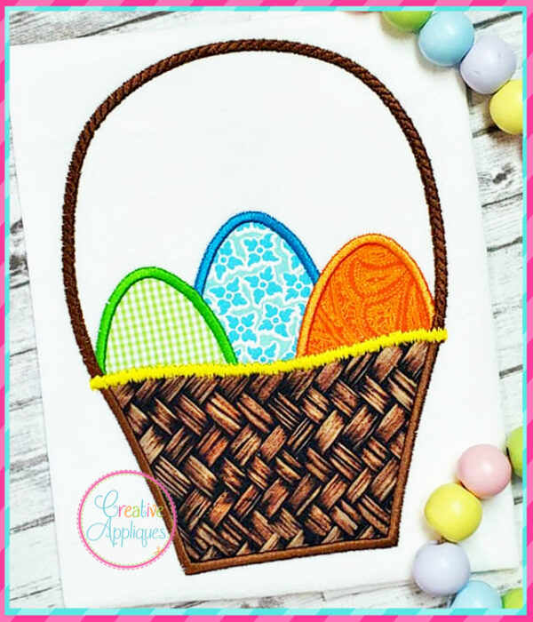 Basket Eggs Applique