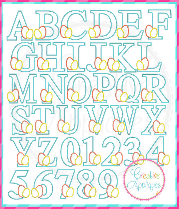 Easter Eggs Alphabet Applique - Image 2