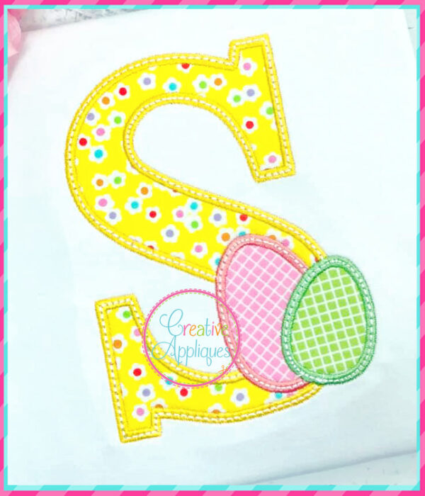 Easter Eggs Alphabet Applique