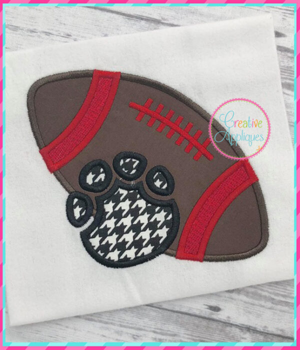 Elephant Paw Football Applique