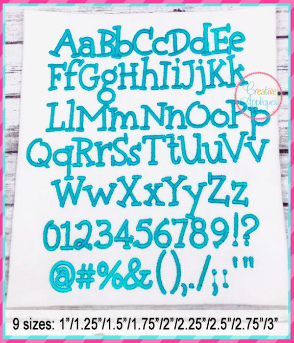 Hopscotch Embroidery Font