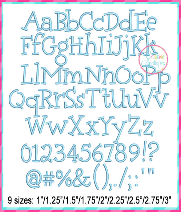 Hopscotch Embroidery Font - Image 2