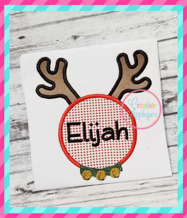 Monogram Reindeer Applique