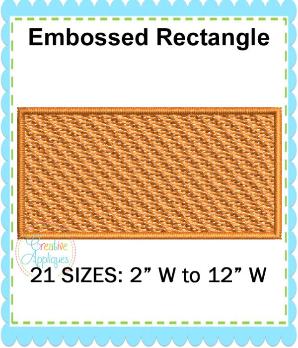 Embossed Rectangle Knock Down Frame Embroidery