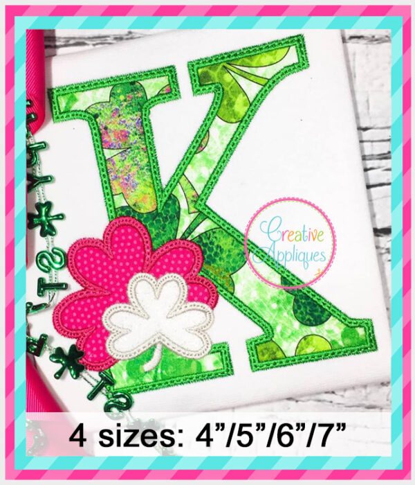 Alphabet with Shamrocks Applique - Image 4