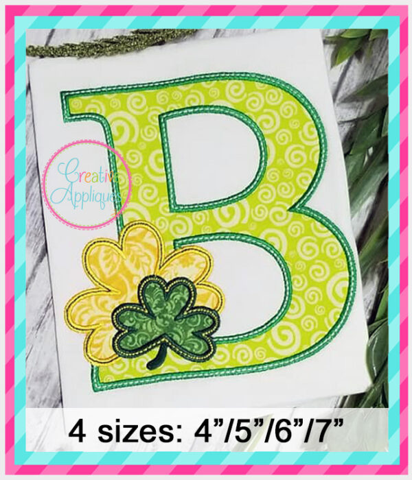 Alphabet with Shamrocks Applique - Image 8