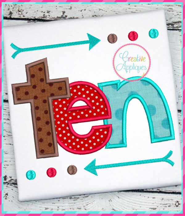 Ten Arrows Applique Design