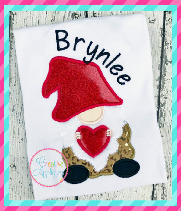 Valentine Gnome Applique - Image 3