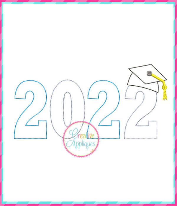 2022 Grad Applique Design Bean Stitch - Image 2