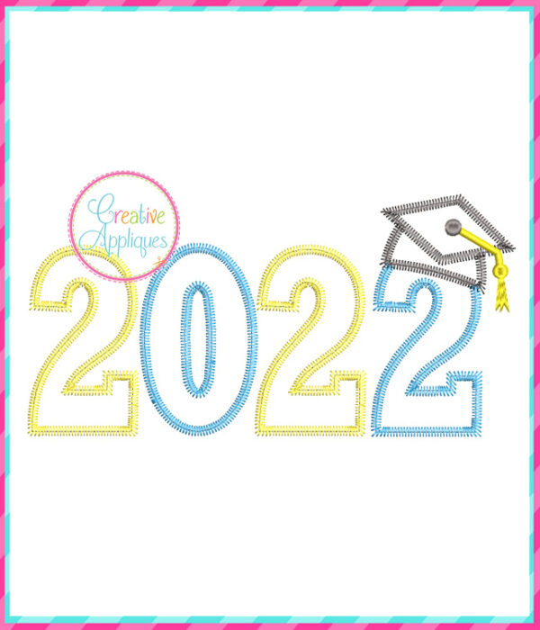 2022 Grad Applique Design Zigzag Stitch - Image 2