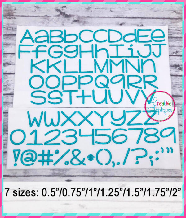 Adipose Unicase Embroidery Font - Image 2