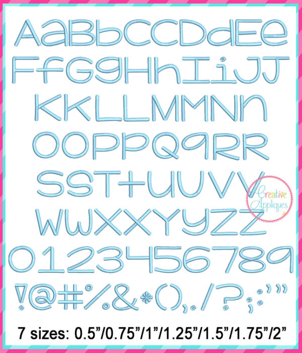 Adipose Unicase Embroidery Font