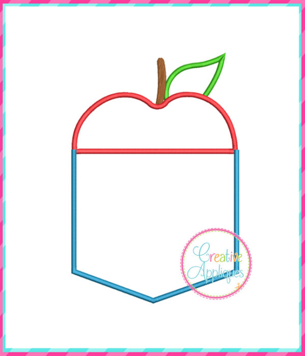 Apple Pocket Applique Design Point - Image 3