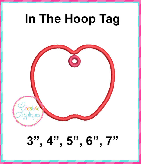 In The Hoop Apple Tag - Image 2