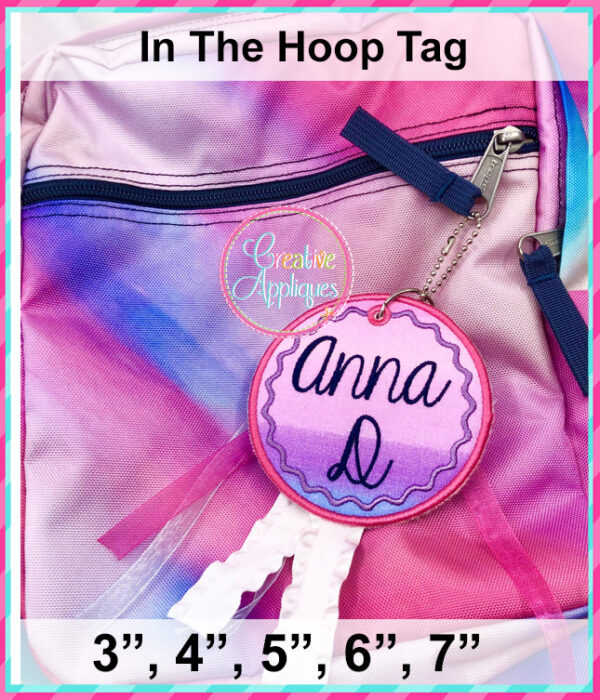 In The Hoop Circle Wave Tag - Image 3