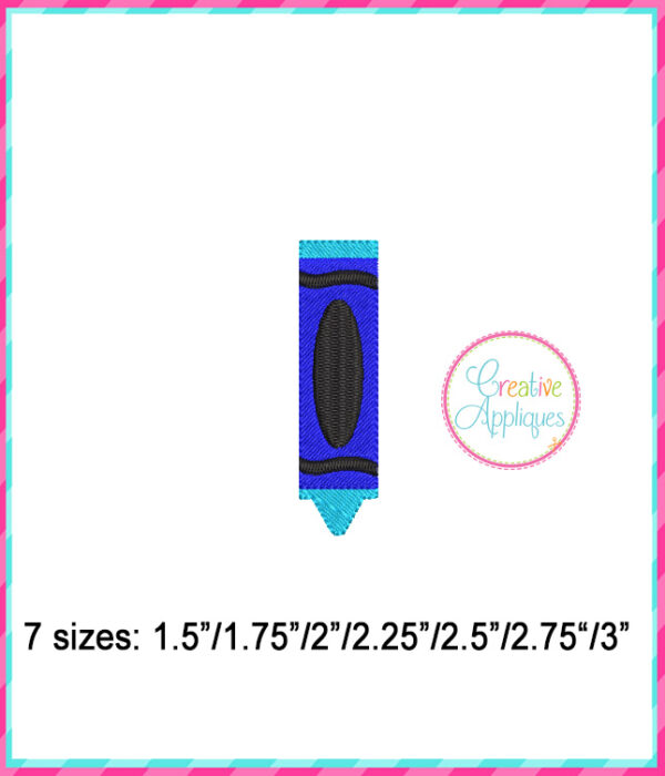 Crayon Miniature Embroidery Design