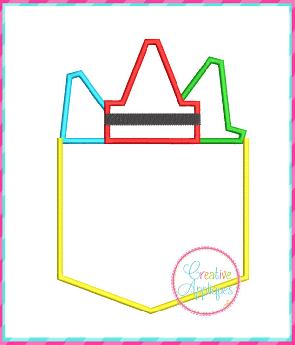 Crayon Pocket Applique Design Point - Image 2