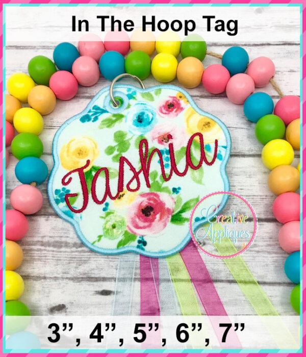 In The Hoop Flower Tag