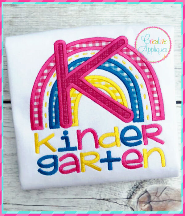 Kindergarten Rainbow Applique Design