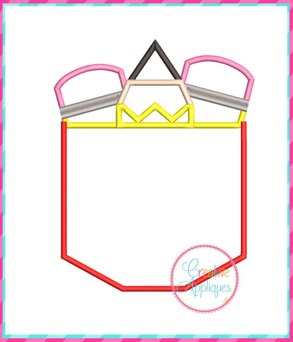 Pencil Pocket Applique Design Flat Point - Image 2