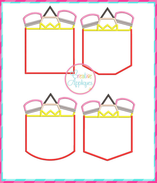 Pencil Pocket Applique Design Set