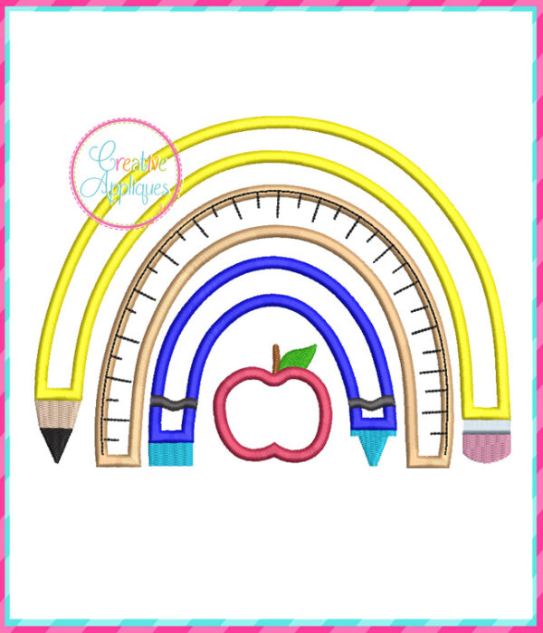 Pencil Rainbow Applique Design - Image 2