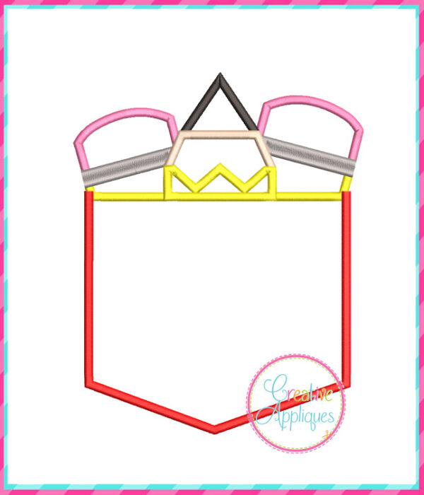 Pencil Pocket Applique Design Point