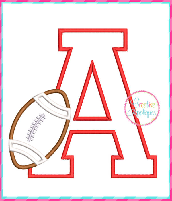 Football Alphabet Applique Design - Image 5