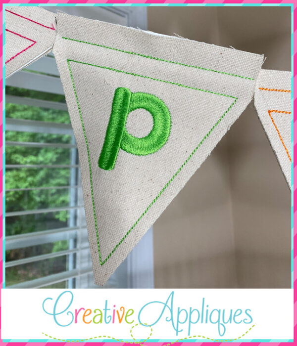 In The Hoop Triangle Banner Alphabet Design - Image 5