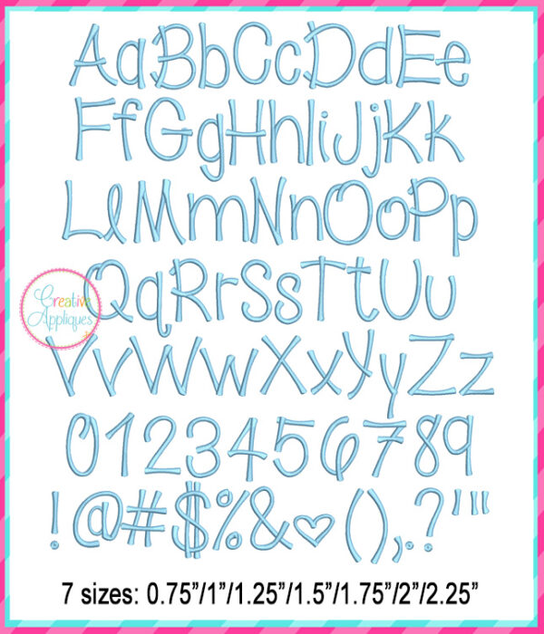 Dollface Embroidery Font