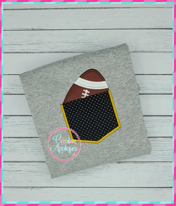 Football Pocket Applique Design Point - Image 3