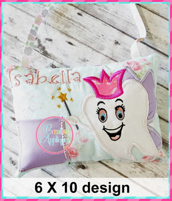 In The Hoop Girl Tooth Fairy Pillow Design 6x10