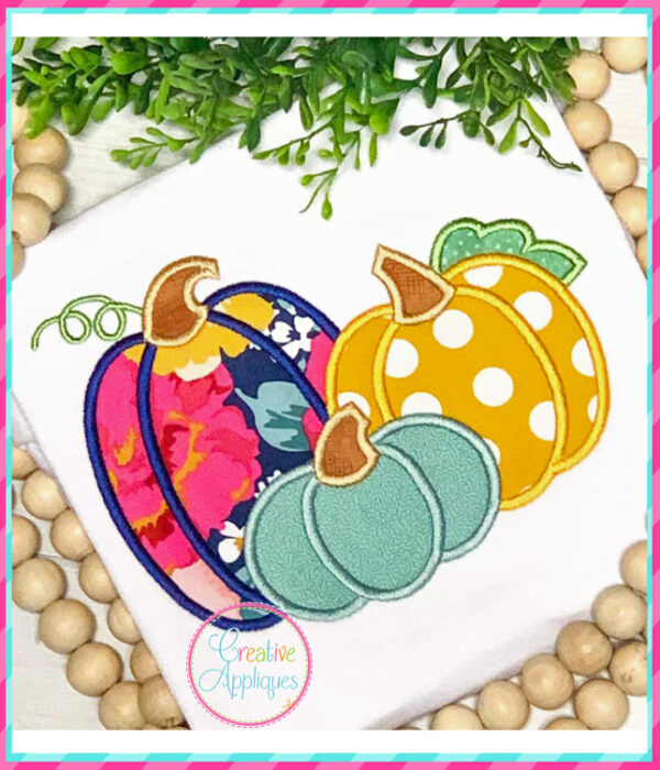 Pumpkin Trio Applique Design