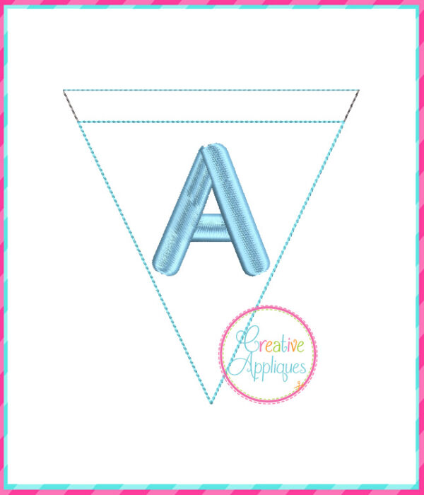 In The Hoop Triangle Banner Alphabet Design - Image 2