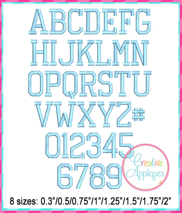 Varsity Embroidery Font - Image 2