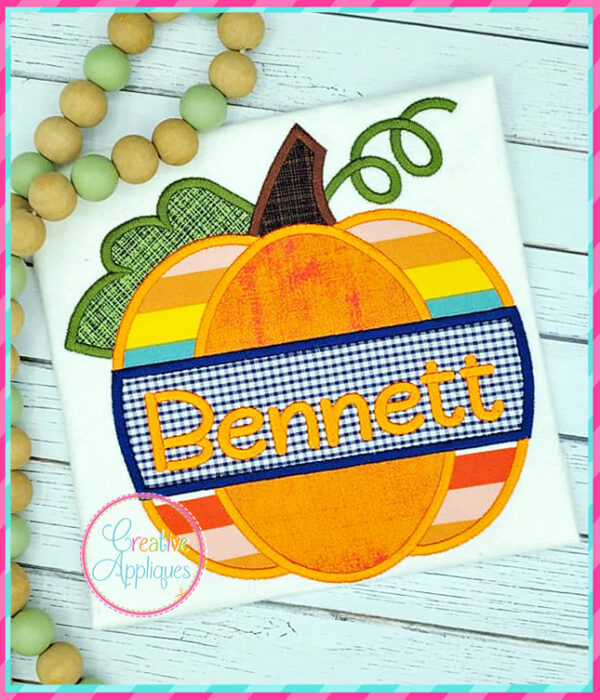 Pumpkin Frame Applique Design - Image 2