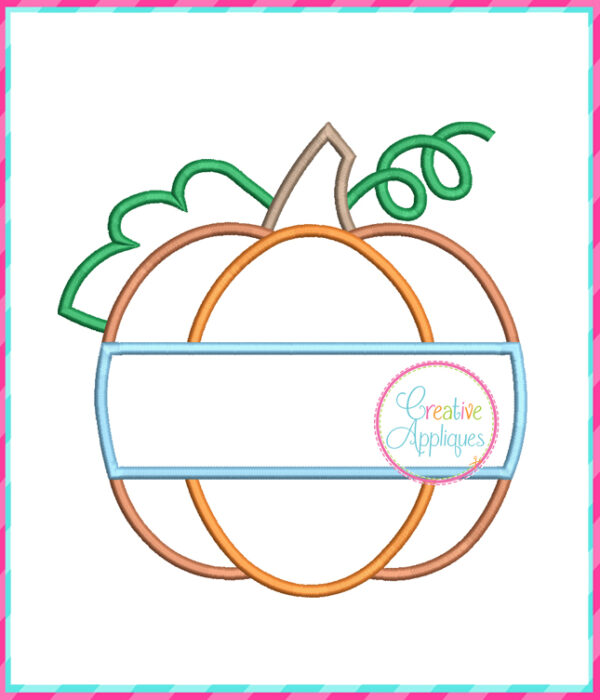 Pumpkin Frame Applique Design - Image 3