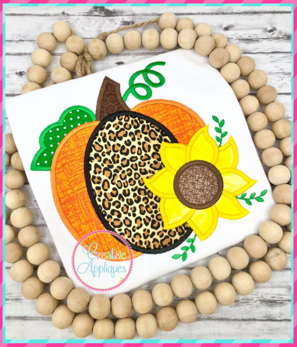 Pumpkin Sunflower Applique Design