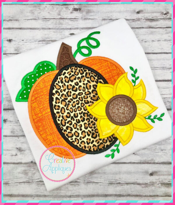 Pumpkin Sunflower Applique Design - Image 3