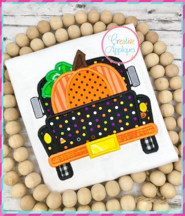 Pumpkin Truck Applique Design