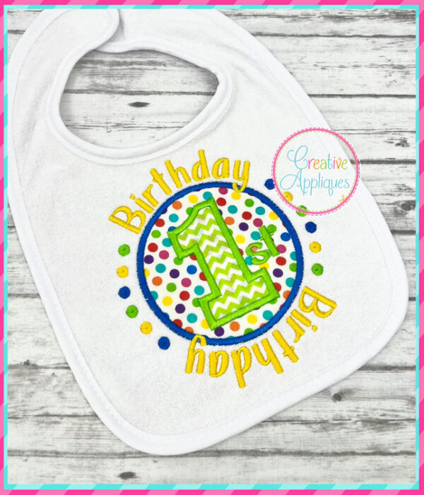 1st Birthday Applique Design