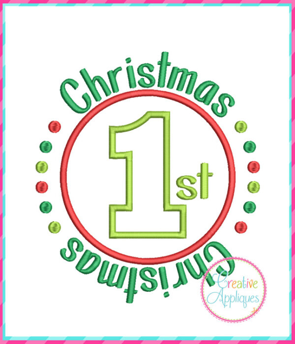 1st Christmas Applique Design - Image 2